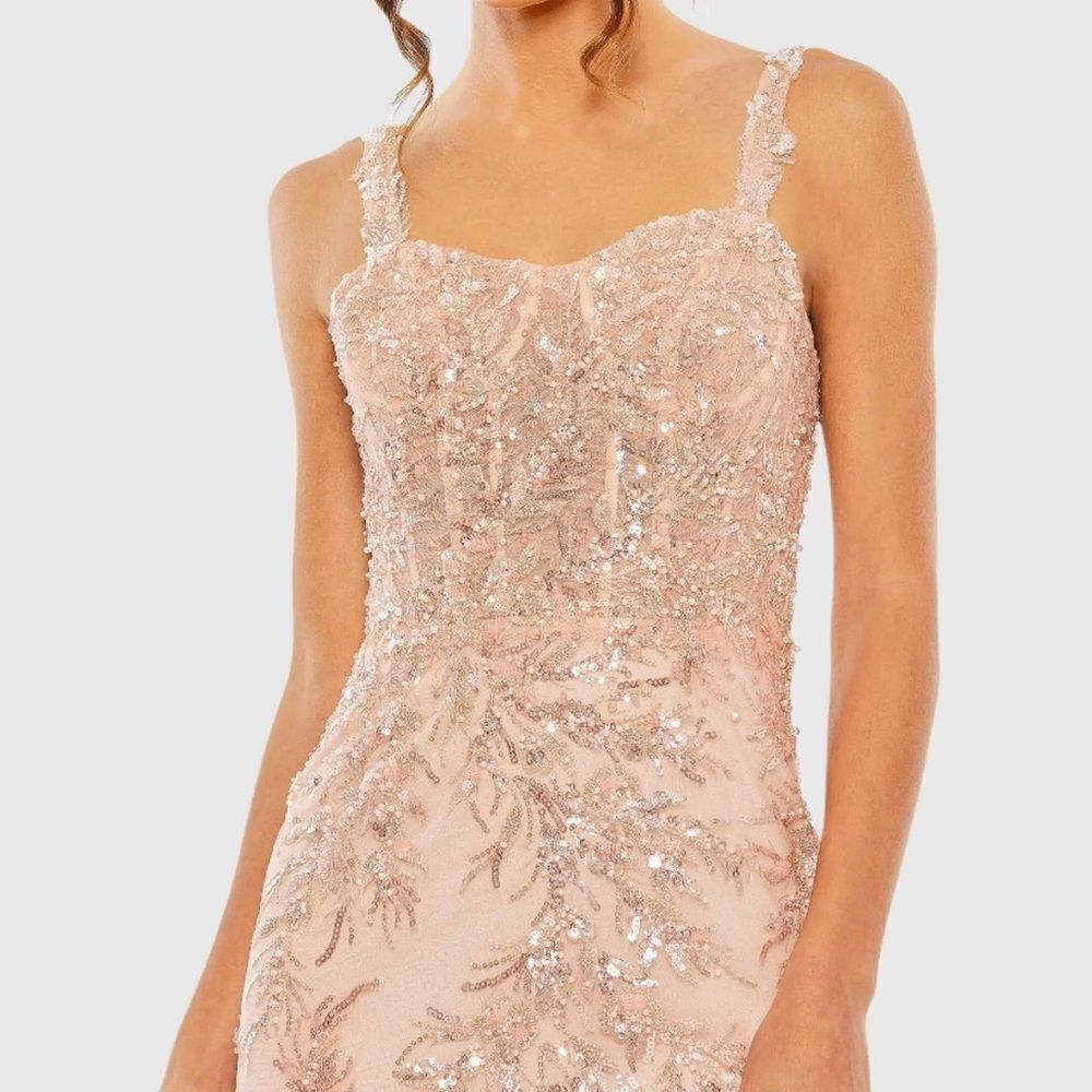 Mac Duggal 20559 Pink Corset Detailed Embellished Gown Dress - Picture 3 of 13
